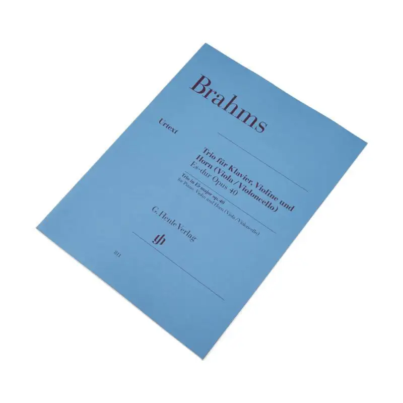 HN811 Brahms Trio E Flat Major Op 40 LooseEinfalt Katharina G Henle Verlag 9790201808116 Book