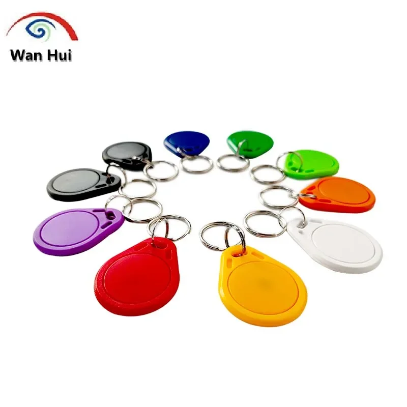 

100Pcs UID RFID Keychain Key Tag NFC Card 13.56 MHz Recordable unit 0 HF ISO14443A, used to copy S50 M1 1K cards