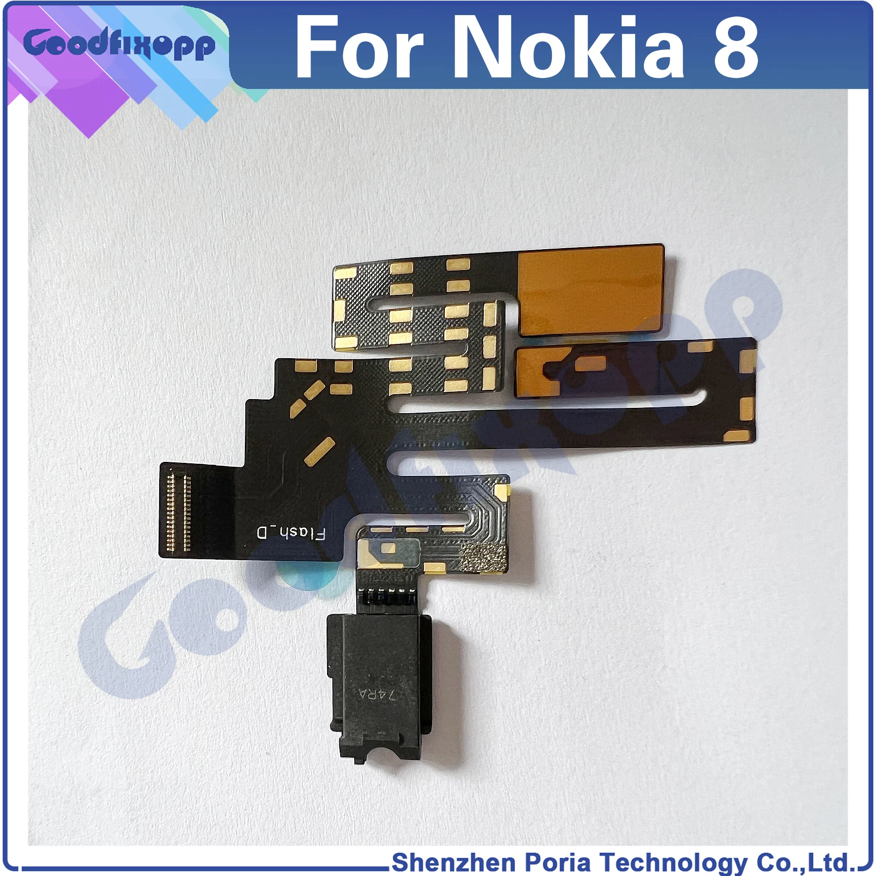 For Nokia8 Earphone Headphone Headset Jack Audio Flash Lamp photoflash Flex Cable For Nokia 8 TA-1004 TA-1012 TA-1052