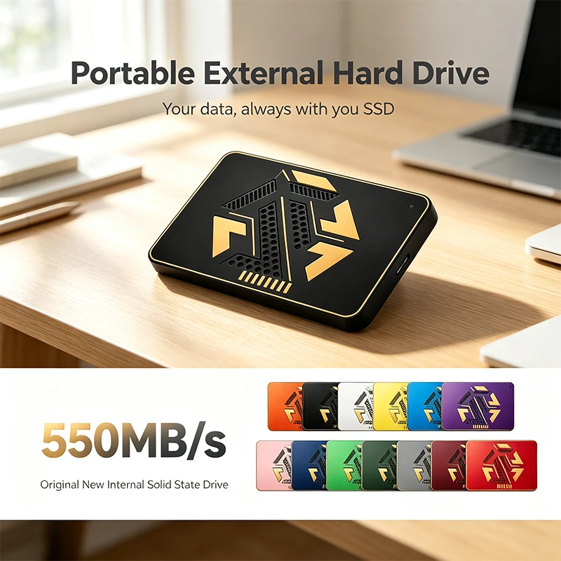 100%Original NEW A3-3 Black Portable External Hard Drive Large Capacity Storage Disk for Laptop Desktop Notebook Smartphone