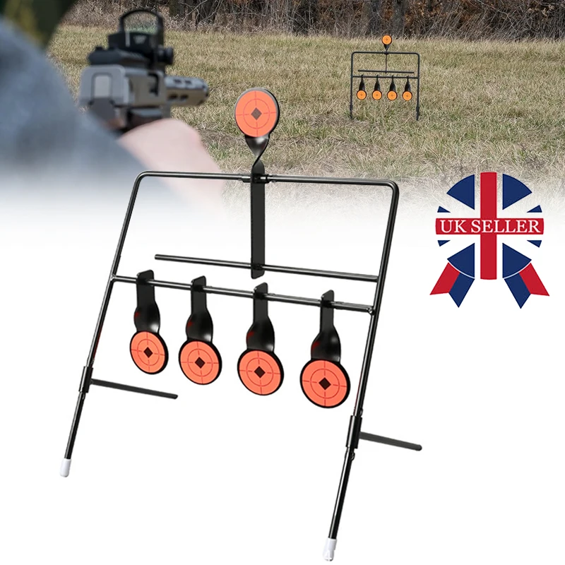 Do not place an order without stock 5x Targets Self Resetting Spinning Air Gun Rifle Shooting Metal Swing Target Set