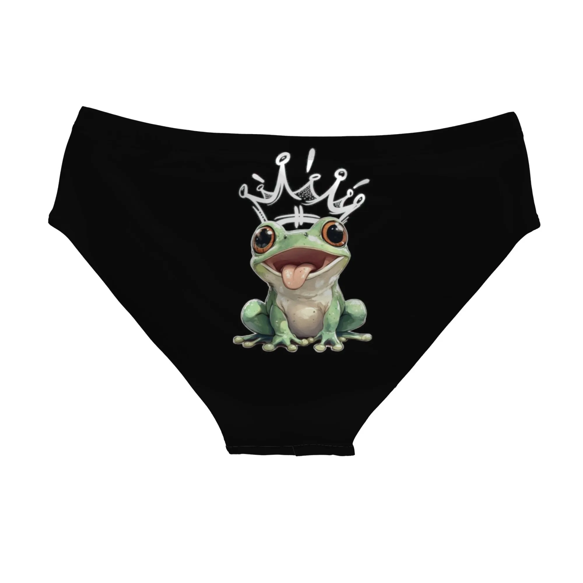 Funny Cartoon Frog Prince Swim Trunks Elastic Soft Skin-Friendly Men's Swim Trunks Beach Carnival Swim Bathing Fashion Swimsuit