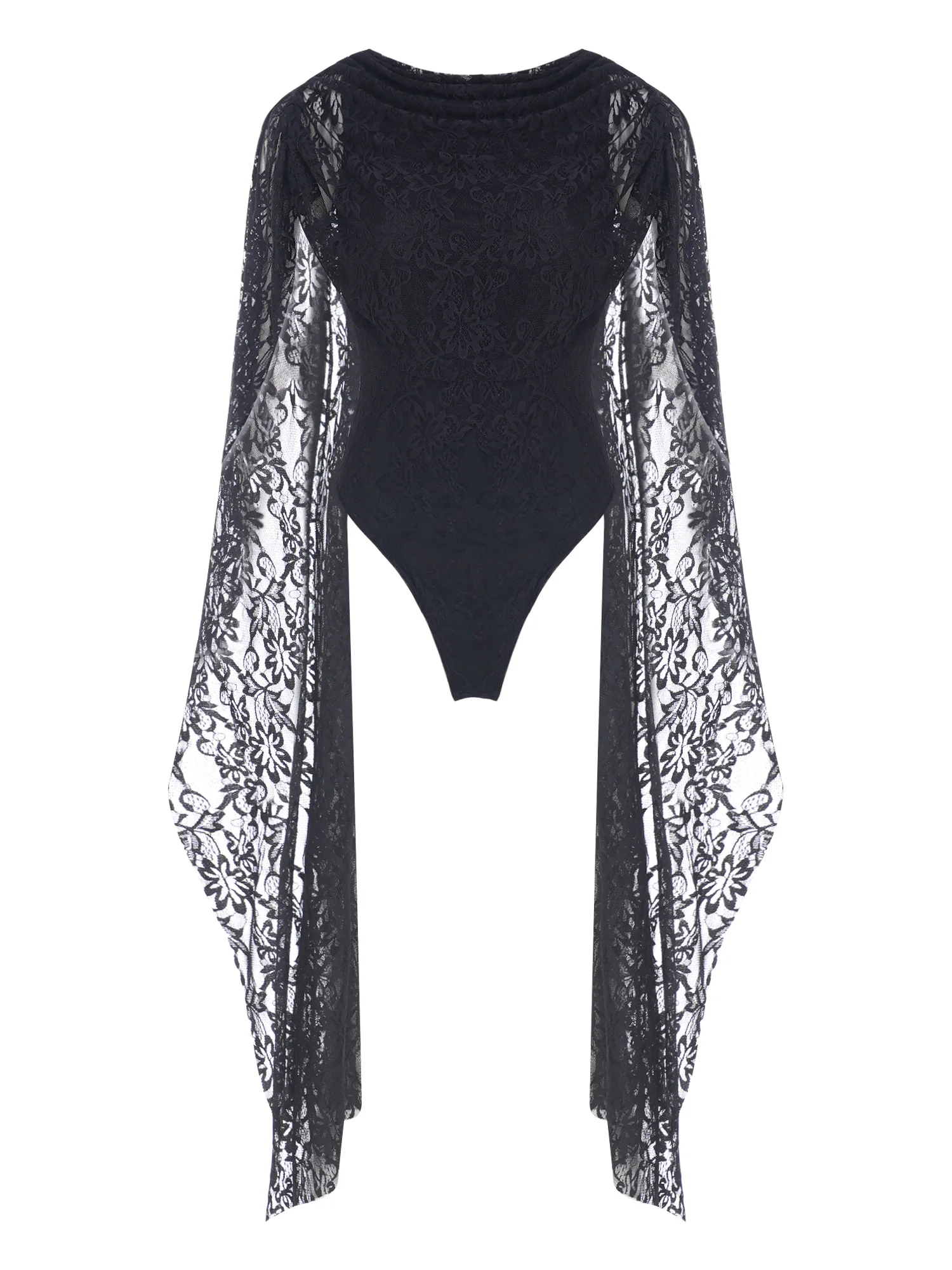Women Party Dinner Lace Bodysuit Flutter Sleeve Backless Overlay Snap Crotch Elegant Jumpsuit Romper for Evening Cocktail