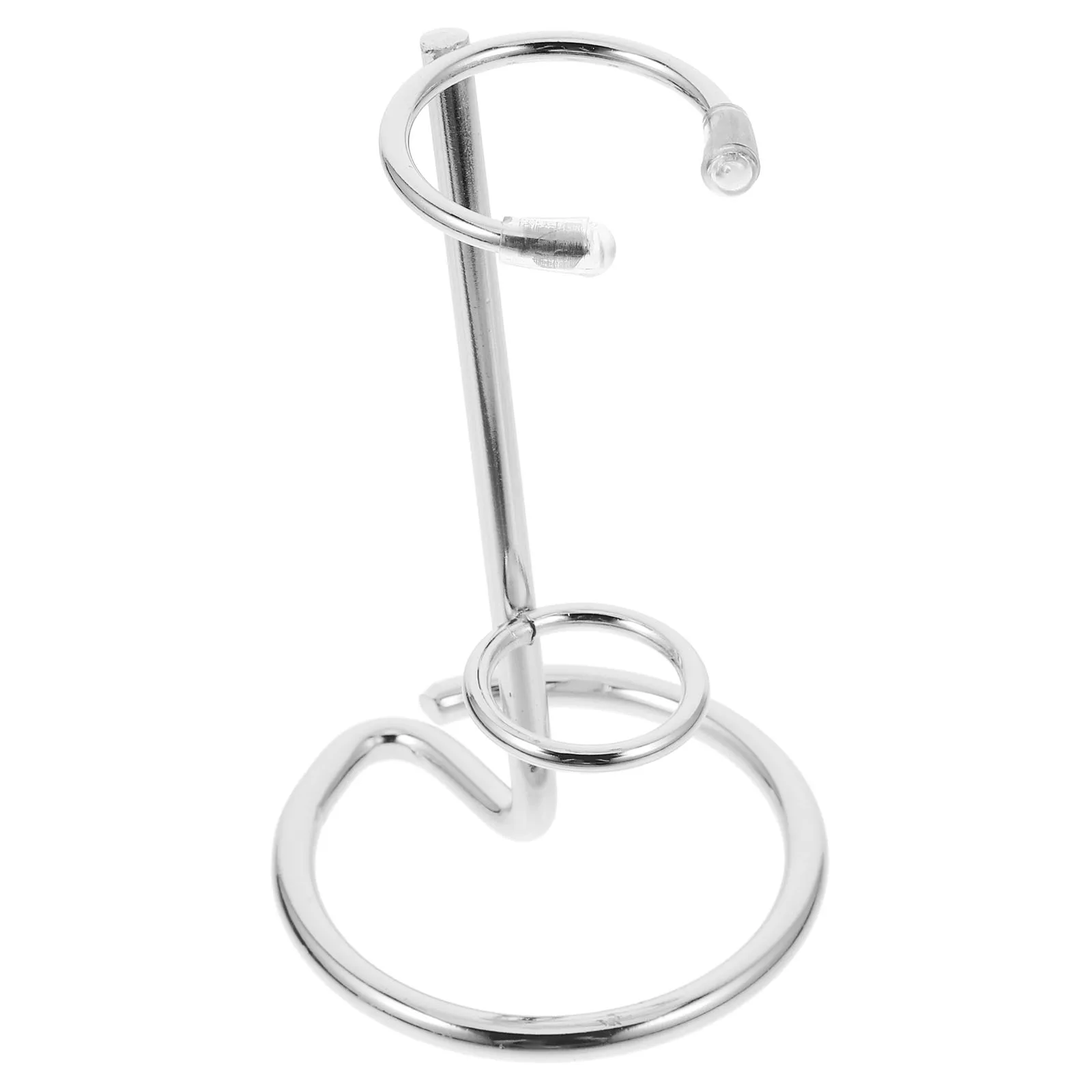 Energy Stone Display Stand Crystal Wand Holder Silver Iron Base Pedestal for Minerals Rock Collection Home Decor