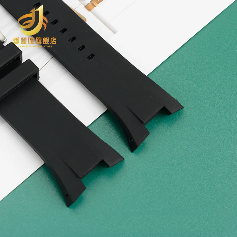 For Ar-mani Silicone Watchband AX1803 AX1802 AX1042 AX1050 AX1084 AX1108 Male Concave Watch Chain Rubber Sport Strap 31*14mm