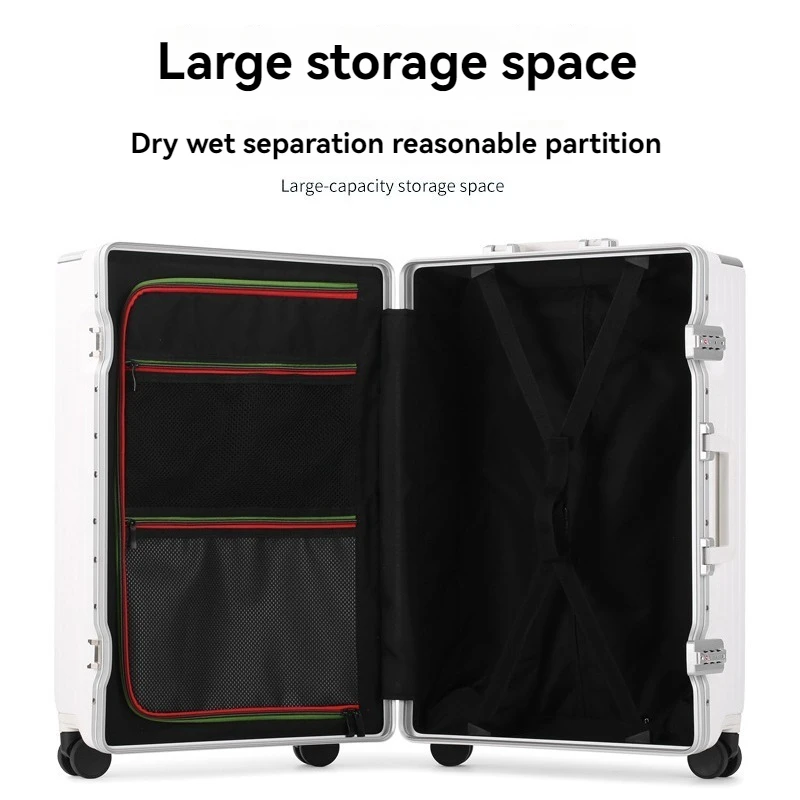 Estojo de viagem multifuncional com 24 quadros de alumínio, interface de carregamento duplo USB, abertura frontal, compartimento para computador e compu