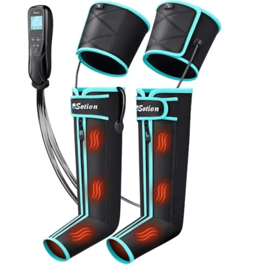 

Массажер для ног для улучшения кровообращения и снятия боли, подходит для FSA и HSA, с воздушной компрессией, 3 уровнями нагрева, 4 режимами, 4-в-1