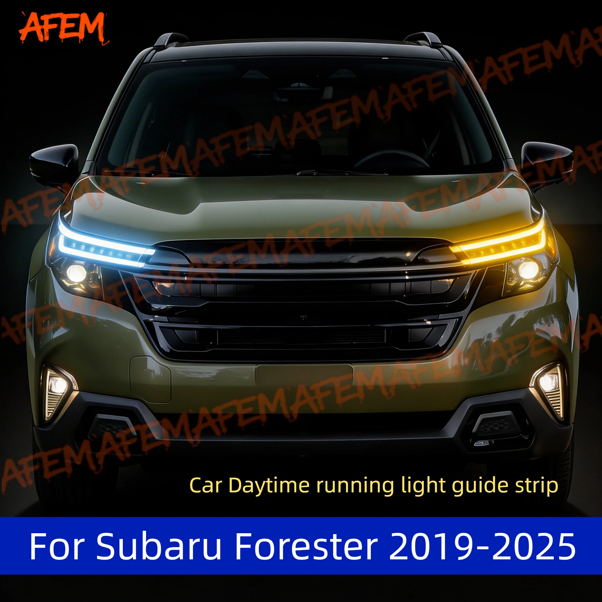 2pcs For Subaru Forester 2019-2025 Led Guide Strip Headlight For Car Daytime Running Lights Turn Signal DRL Car Modification