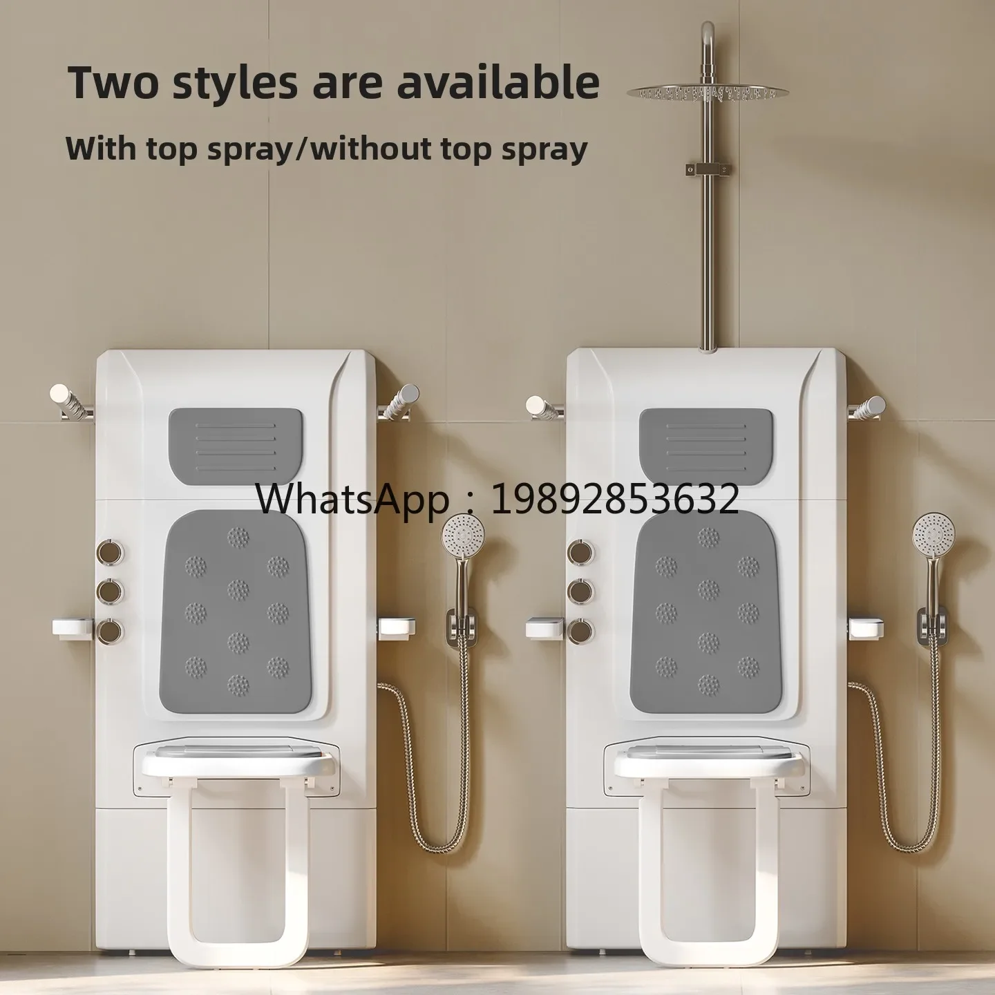 

A2-10 Сидячая душевая кабина с постоянной температурой, многофункциональное настенное кресло-душ с подлокотниками, складное.