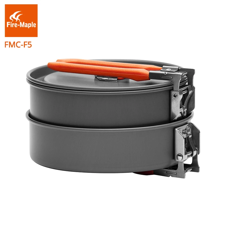 Fire Maple 3-5 Person Cooking Set, 3 Pot + Frypan, Outdoor Picnic Camping Equipmen Aluminium Alloy Cookware, 8pcs/Kit Feast-5