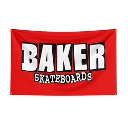 Banner per skateboard stampato in poliestere con bandiera Baker 3 x5ft per l'arredamento