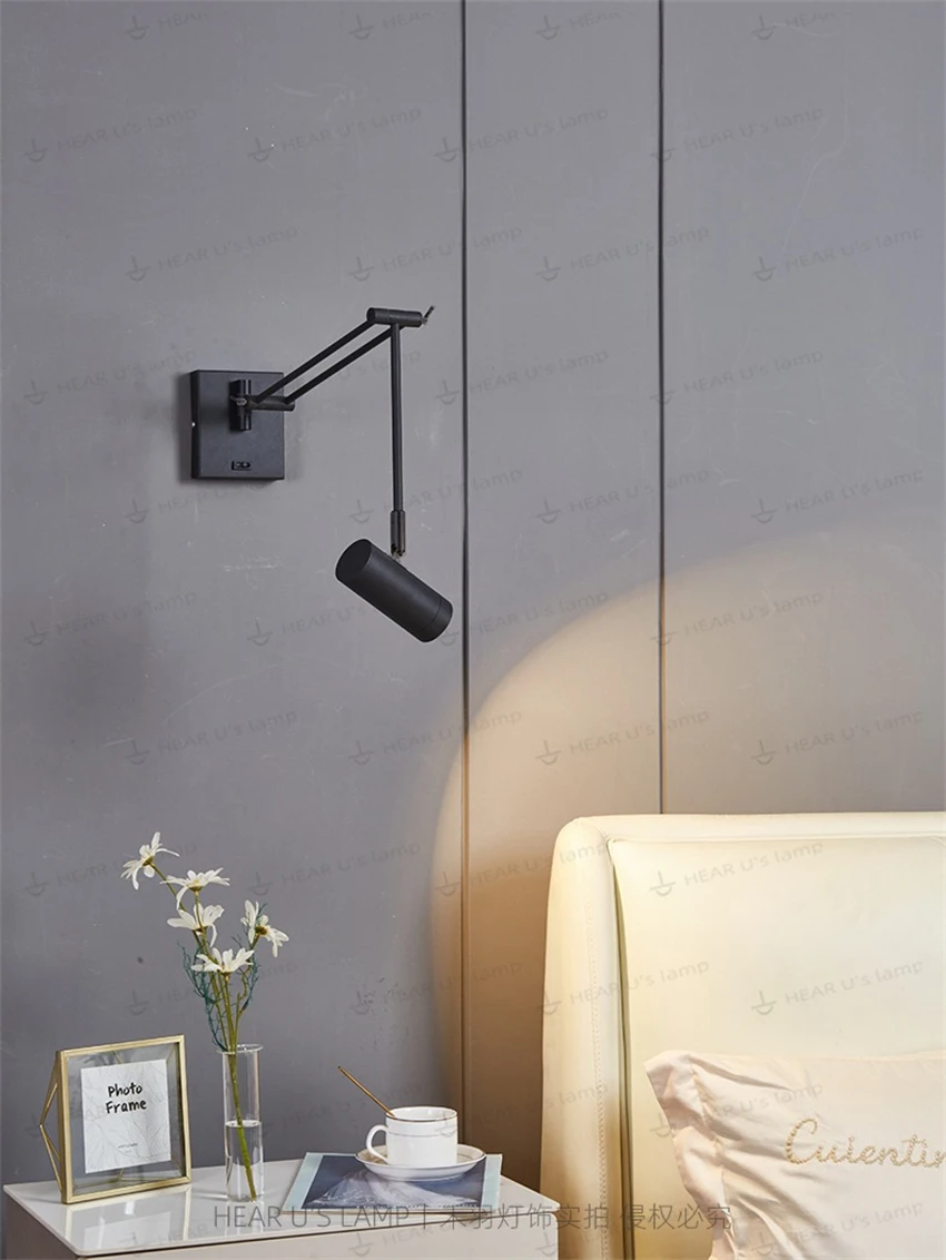 loft bedroom bedside lamp reading wall lamps retro industrial style rocker desk room eye protection wall sconces lights lighting