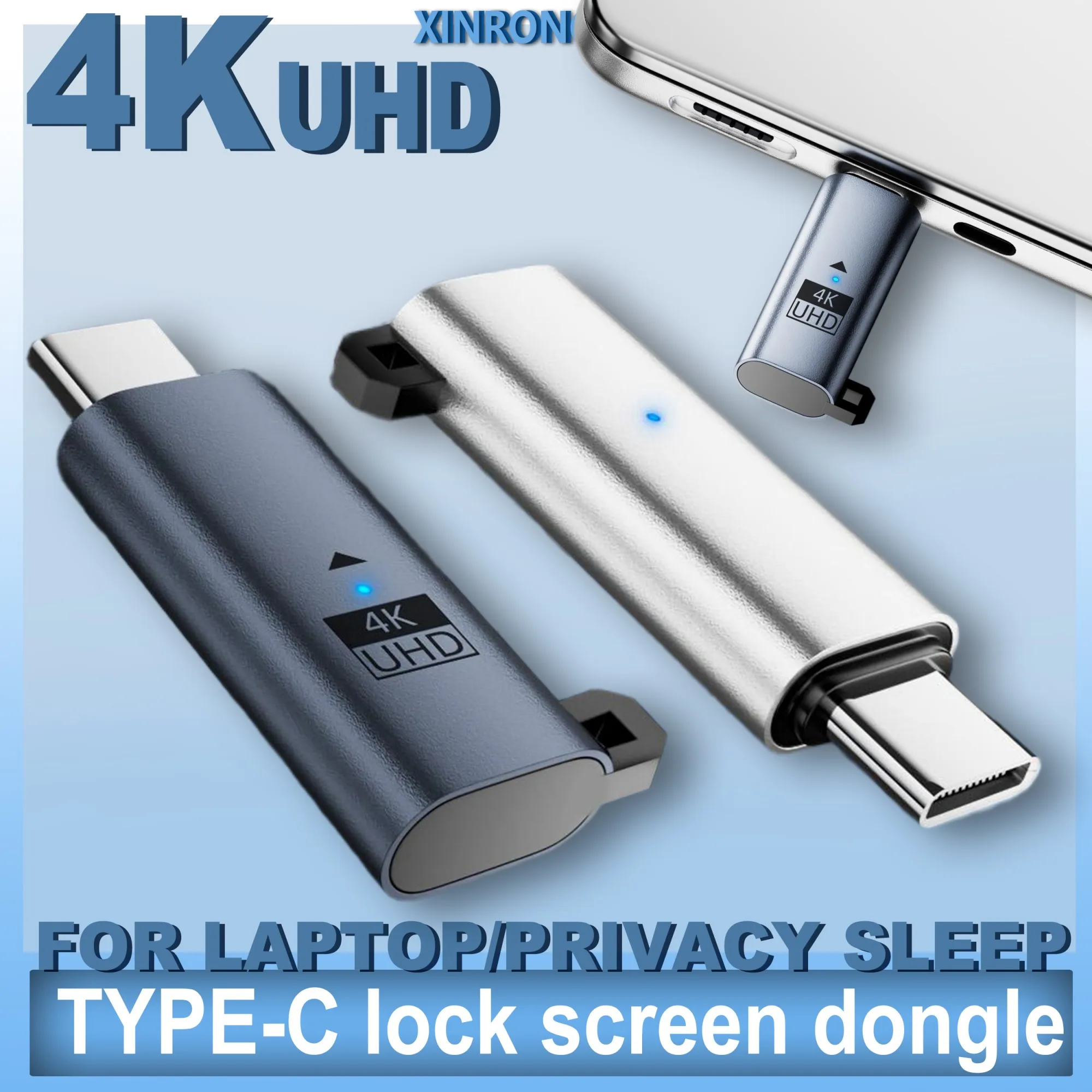 Type-C 4K@60Hz MAX-1080P@120Hz Virtual Display Adapter USB C DDC EDID Dummy Plug Headless Ghost 3840x2160 @60Hz Display Emulator