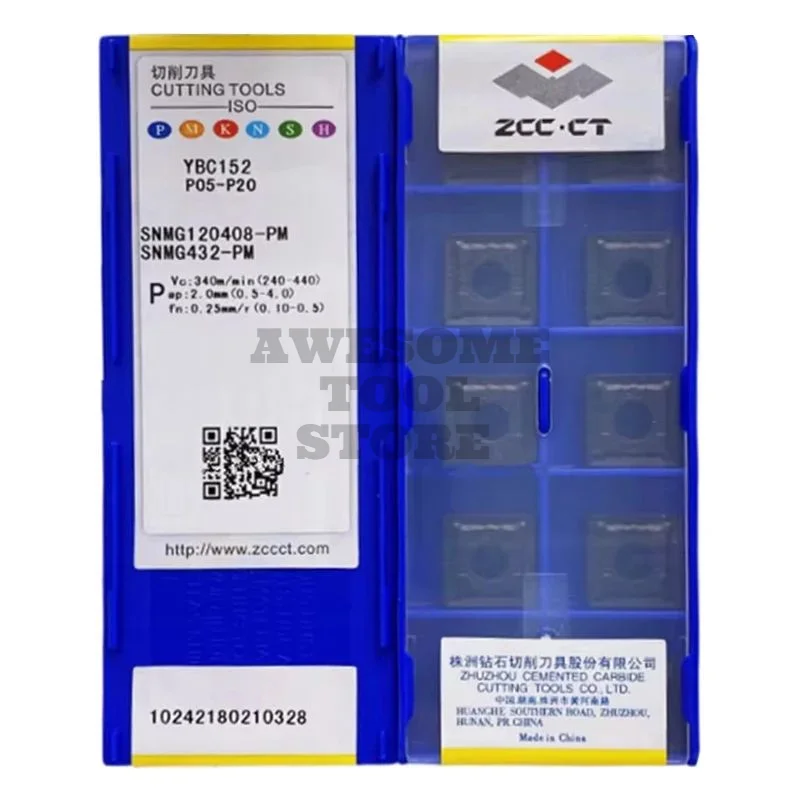 ZCCCT Original SNMG120408-PM Carbide Insert Turning Tool YBC152 YBC251 YBC252 YBD102 YBD152 for Precision Machining