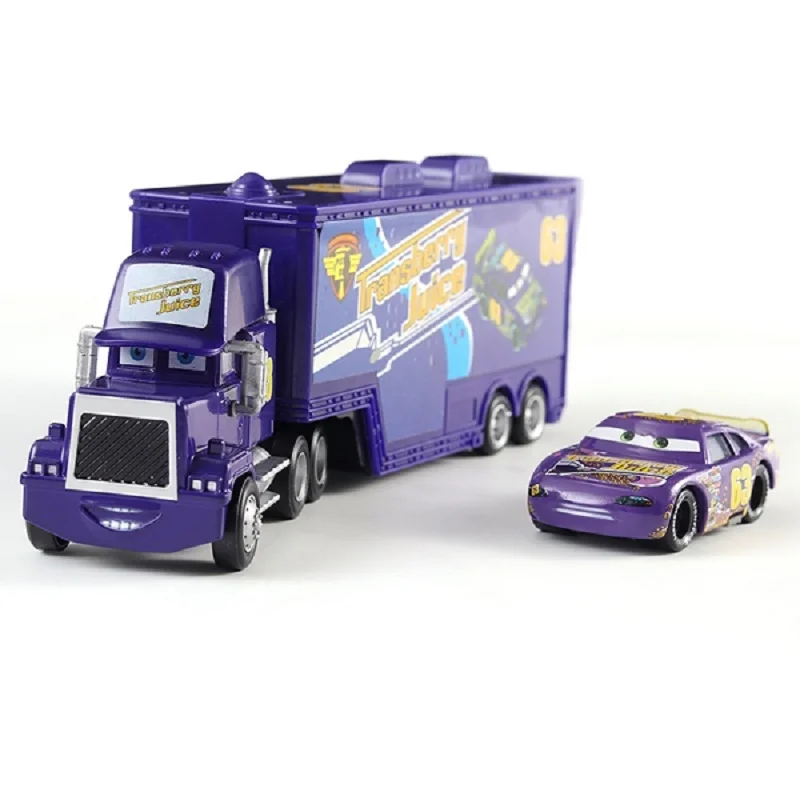 Disney Cars Mack Truck Lightning McQueen Racing 1:55 Die Cast Model Children Mini Vehicle Toys Collection Figures Birthday Gifts