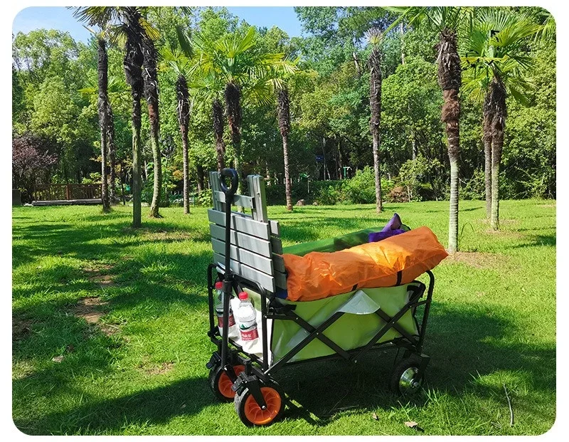 36V Electric Folding Camping Wagon Cart 150L 200kg Load,20cm Wheels with Table,Remote Control 20km Range Beach Shopping Trolley - view 5