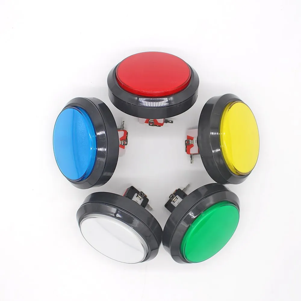 100mm Grand Bouton-Poussoir Rond LED Avec Micro-Interrupteur Pour Jeux Vidéo DJ Jeu Distributeur Automatique Répondeur Pièces DE BRICOLAGE