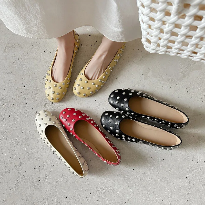 

French Retro Ballet Shoes Fairy Skirt Round Head Shallow Mouth Foot Set Women Single Shoes
