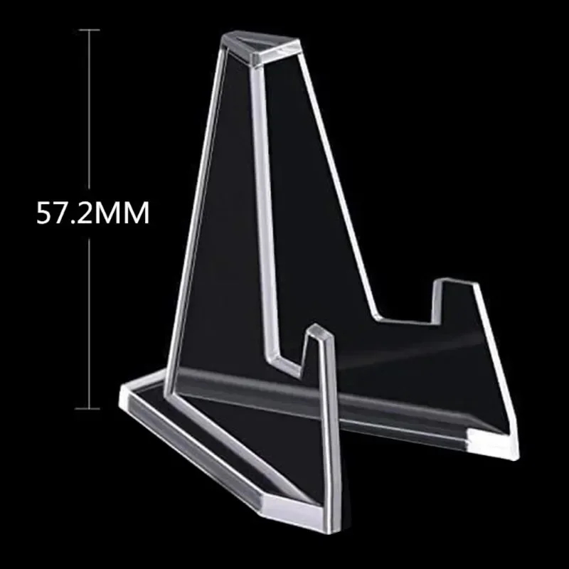 Transparent Acrylic Coin Display Stand Brackets, Small Stand Cards, Commemorative Challenge Coin Capsule Holders