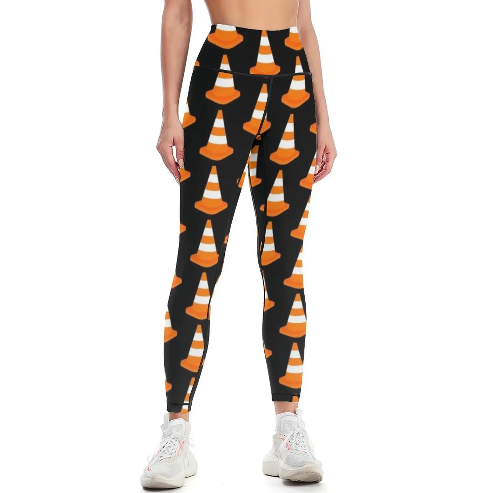 Traffic Cone Halloween Christmas Birthday Matching Costumes Leggings fitness set gym workout clothes for Womens Leggings