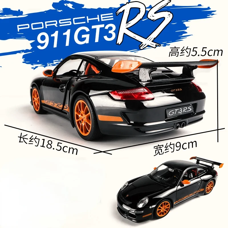 welly 1:24  Porsche 911 GT3 RS red car  alloy car model simulation car decoration collection gift toy Die casting model boy toy