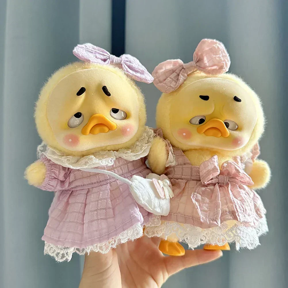 Mini Clothes for Upset Duck Plush Doll Outfit Clothes Cupid Overalls Candy Skirt for Small Yellow Duck 15cm Doll Accessories