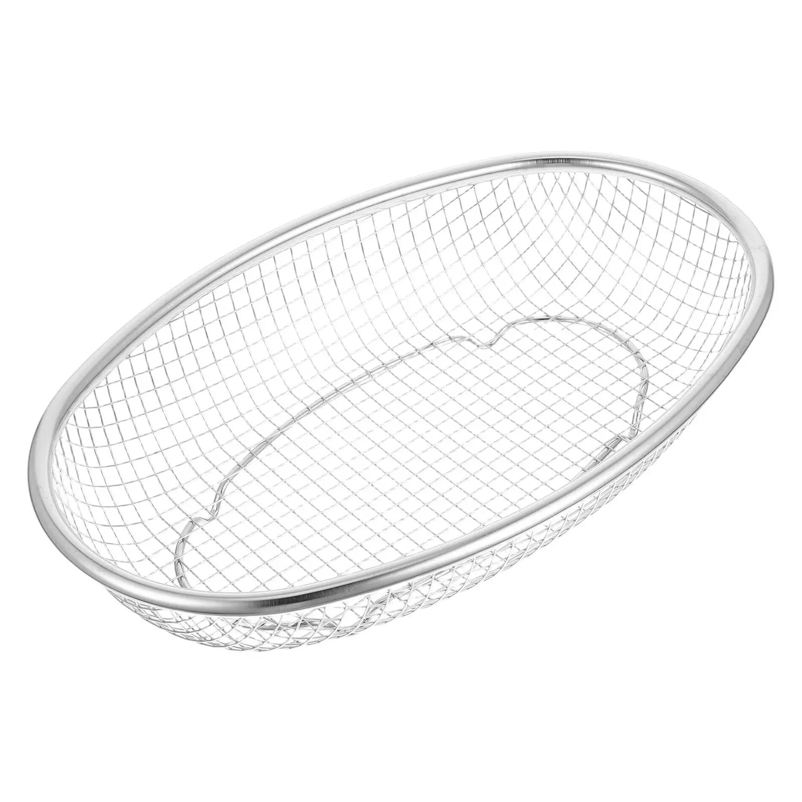 

Stainless Steel Bread Baskets Filter Cone Oval Storage Basket Food Strainer Water Filter Basket Material Efficient