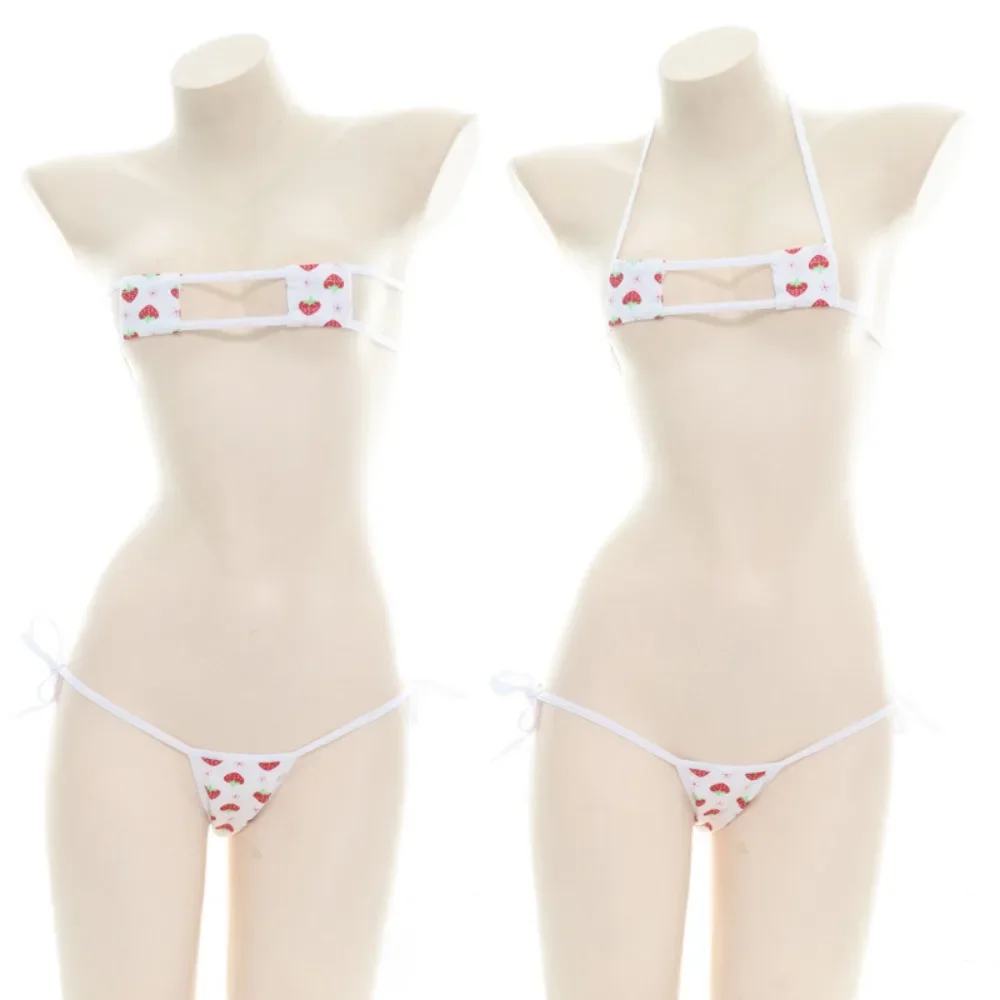 

New Sheer Sexy Lingerie Women Mini Three-Point Lace-Up Berry Bikini Beach Swimsuit Sexy Lingerie Set Lingerie Set Sexy Costume