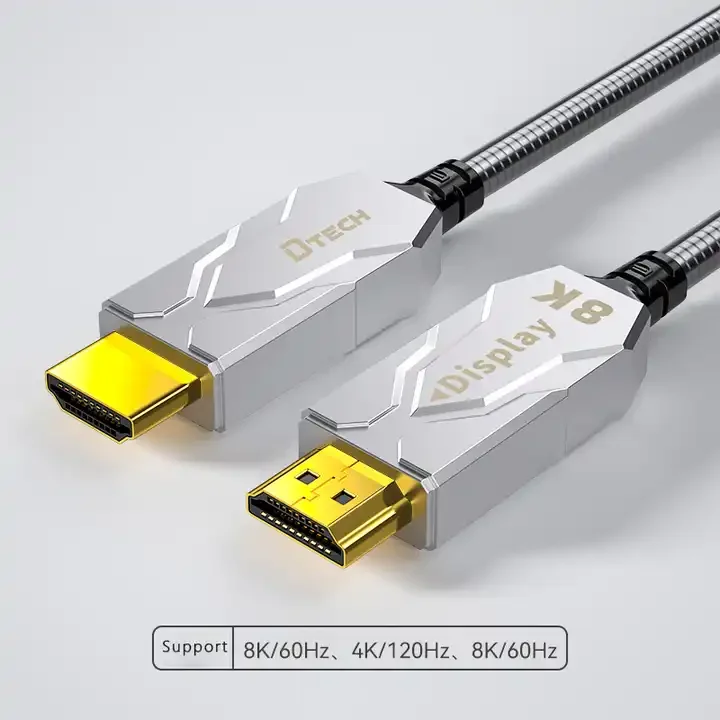 DTECH الصوت والفيديو UHD 8K 60 هرتز 4K 120 هرتز AOC HDMI 2.1 كابو كابل كابل 48 جيجابت في الثانية سميكة مدرعة الألياف البصرية كابل HDMI 30 متر