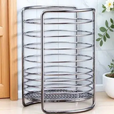 

Stainless Steel Drying Rack Large Caliber Chopstick Holder Silverware Organizer Countertop Chopsticks Basket Storage