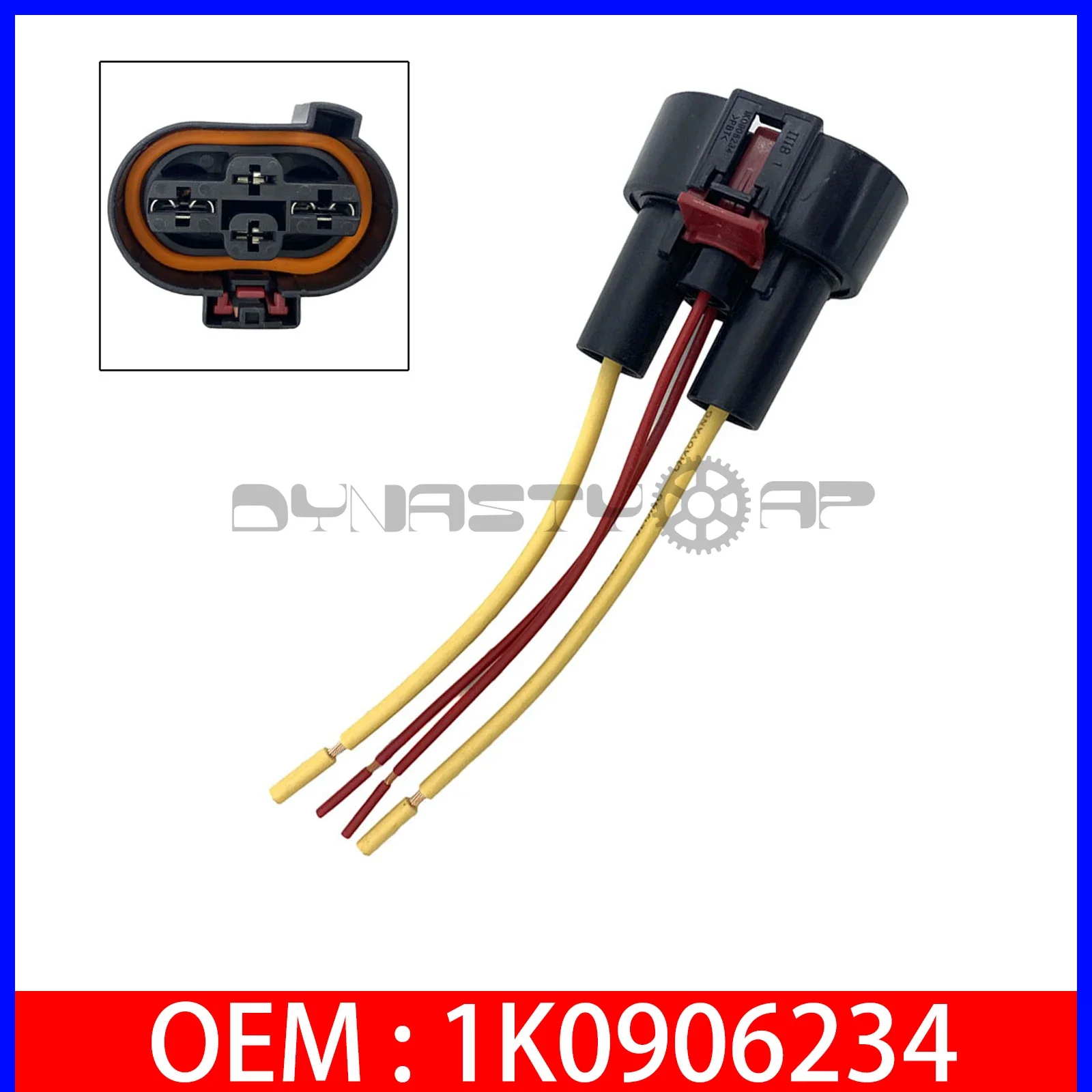 Conector de clavija en espiral de arnés de ventilador de refrigeración de 4 puertos y 4 cables 1K0-906-234 para VW AUDI 1K 0906234