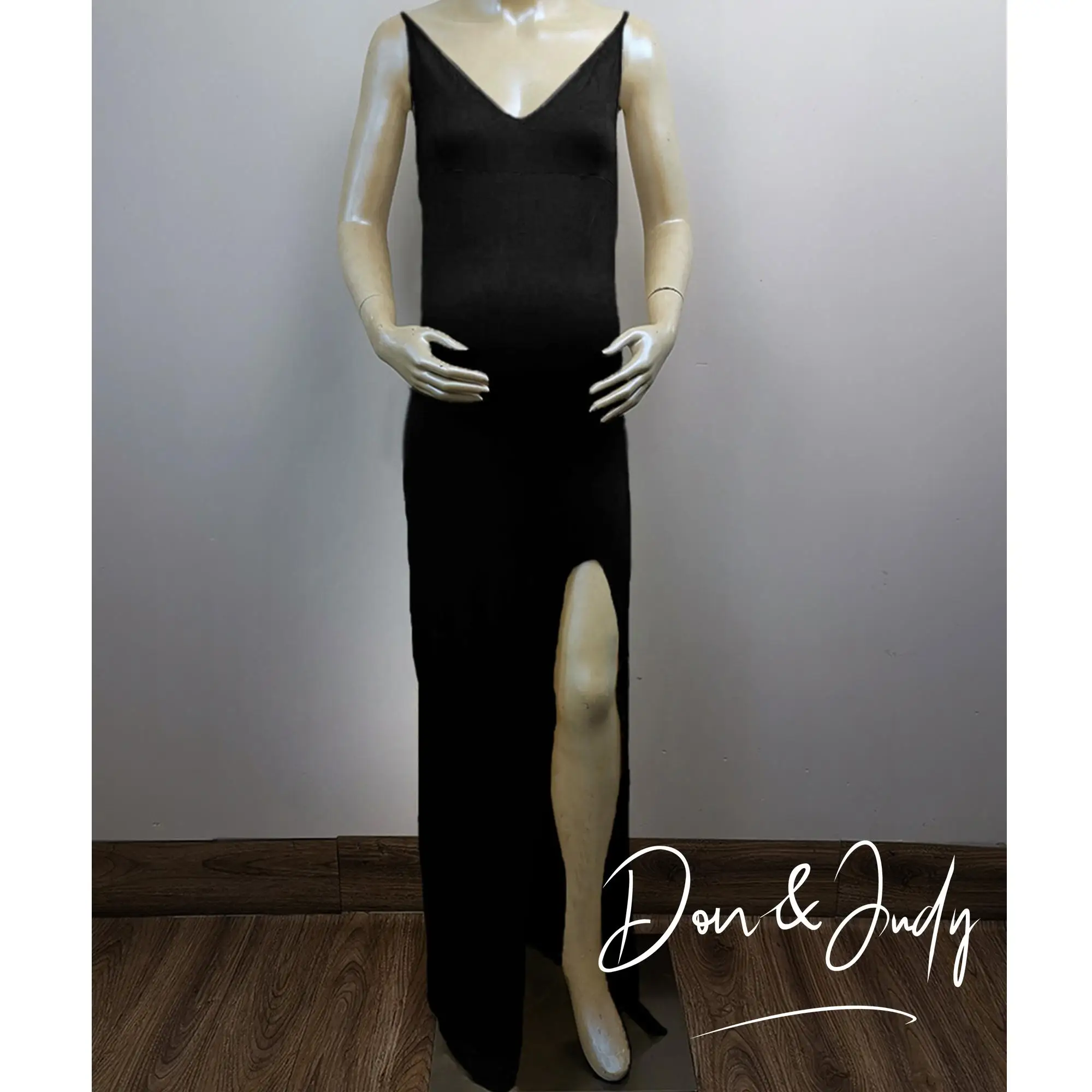 Don&Judy Women Maternity Dress For Photoshoot Pregnancy Dress Sexy For Daily Life Solid High Split Dress Clothes