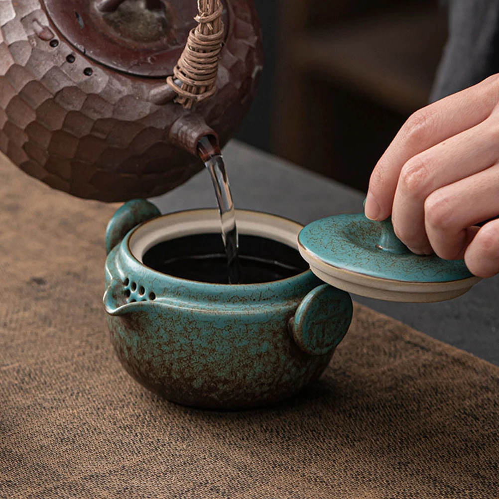 

1Set Ceramic Tea Set Kungfu Travel Teapot Cup Portable Chinese Tea Experience Travel Teacup Set Kung Fu Teapot