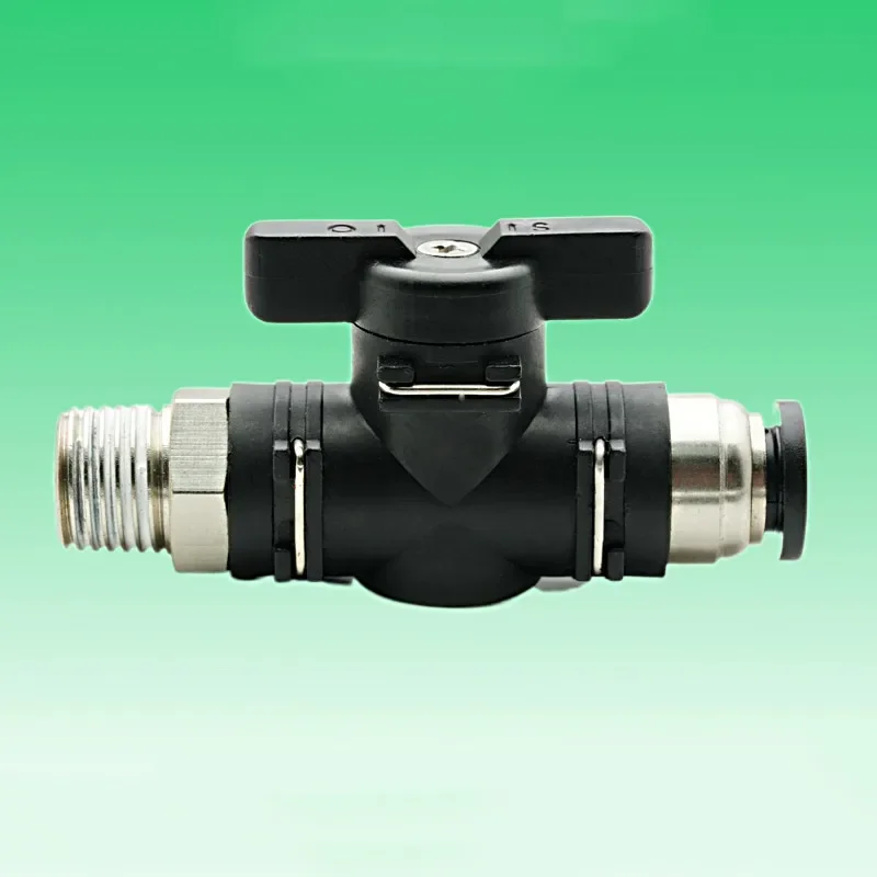 

Fit Tube OD 4 6 8 10 12mm To 1/8" 1/4" 3/8" 1/2" BSP Male Thread Straight Air Pneumatic Flow Control Manual Valve