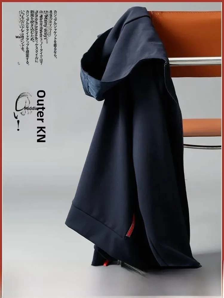 

Air Cotton Men's Jaet Premium Quali Stand Fit Youth Faion Autumn New Arrival Long Sve Hooded Coat