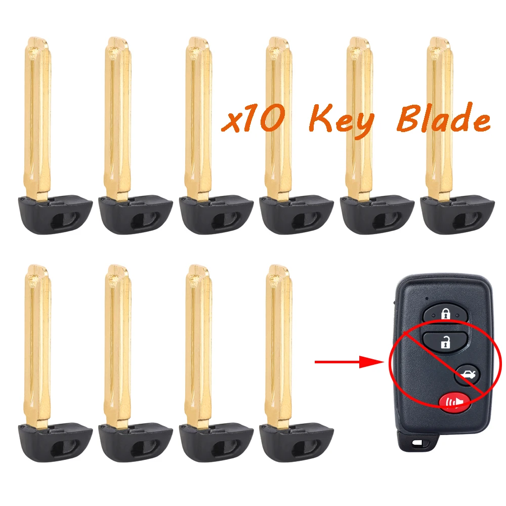 

10 пулых лезвий дистанционного ключа для Toyota 4Runner Avalon Camry Highlander Land Cruiser Prius RAV4 Sequoia Venza HYQ14AAB HYQ14AAF