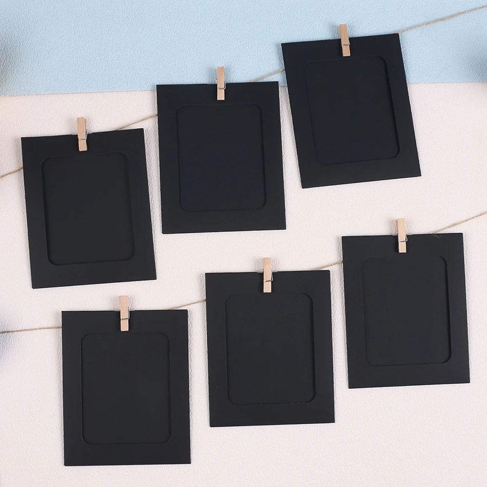 10Pcs Paper Photo Frame Set Wi - Engraved Wood Frame recension och pris