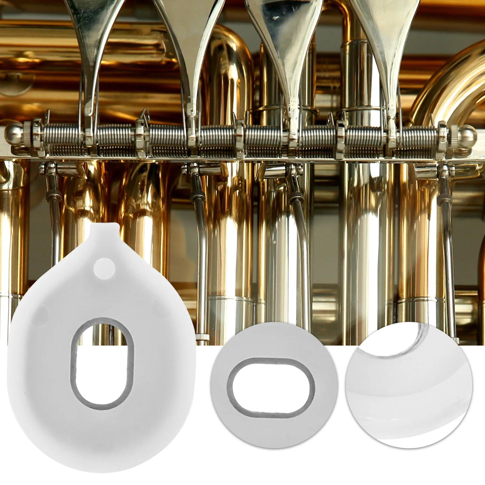 

6 Bass Number Accessories Trumpet Parts Portable Replacement White Spring Gaskets