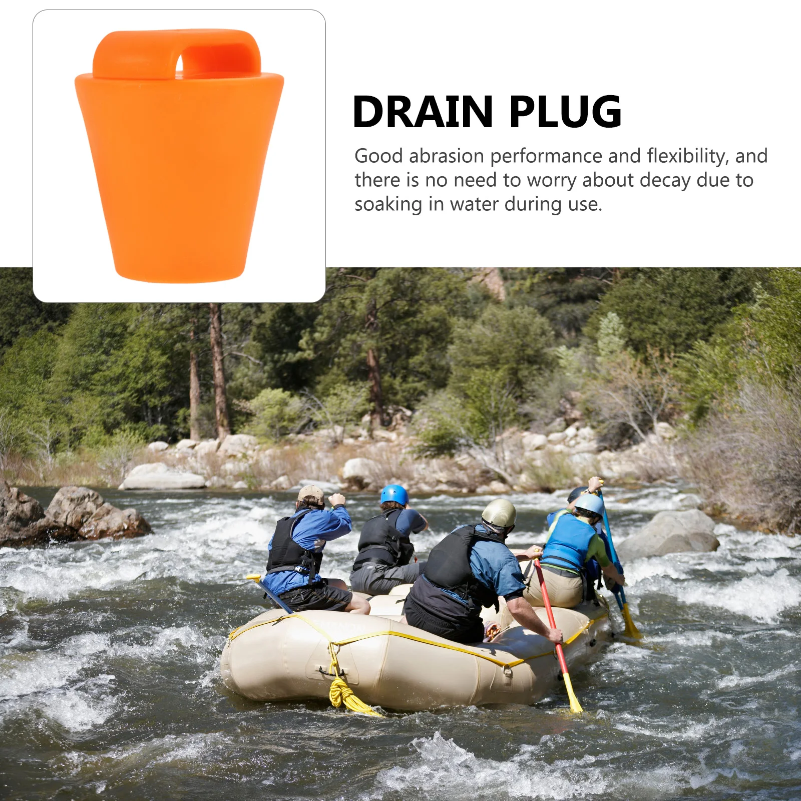 

10pcs TPE Drain Plugs for Kayak Canoe Boat Hole Scupper Plug Water Stopper Portable Orange Replacement Marine Accessories