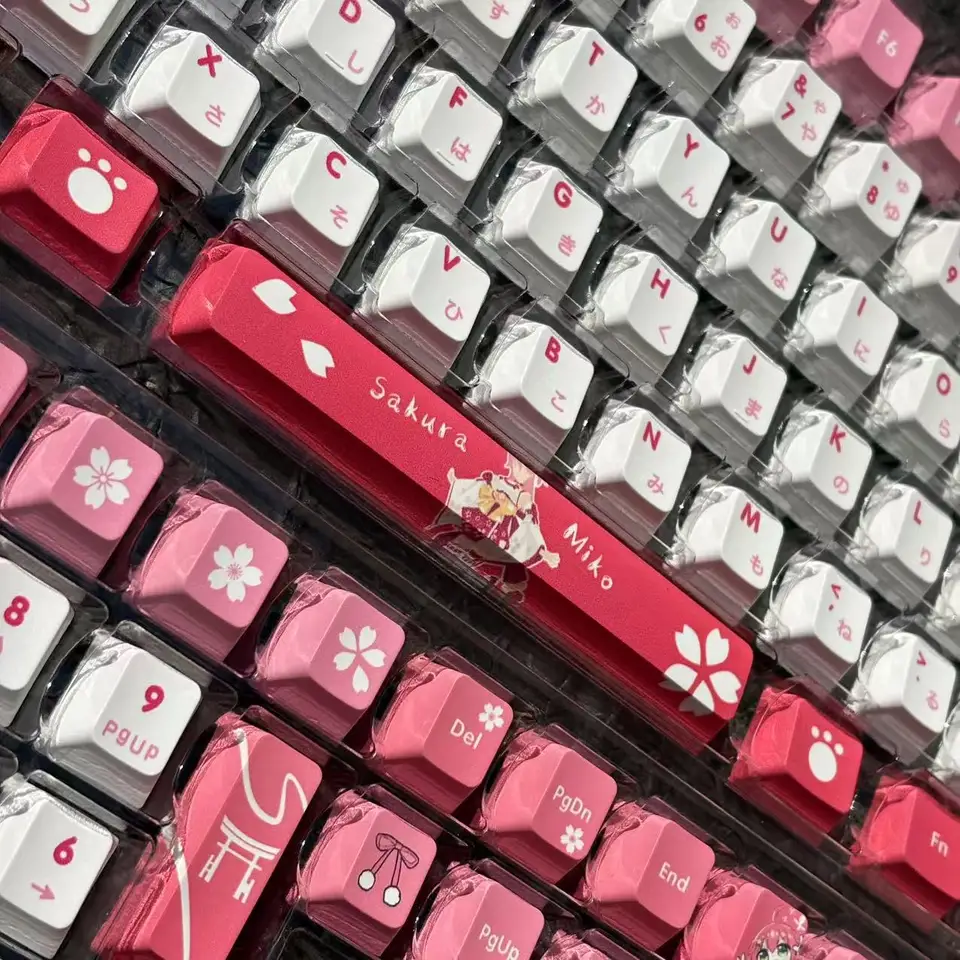 hololive ホロライブ Vtuber さくらみこ キーキャップ キーボード Sakura miko-メカニカルキーボード用キーキャップ,オリーブオイル入り