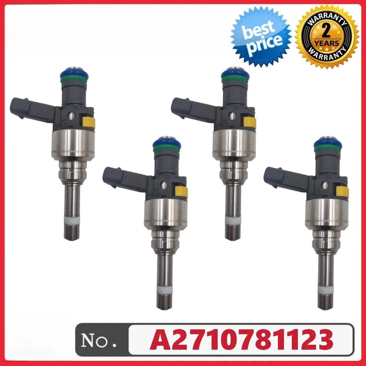 

4PCS A2710781123 FJ1211 Fuel Injectors For Mercedes-Benz C250 SLK250 2012-2015