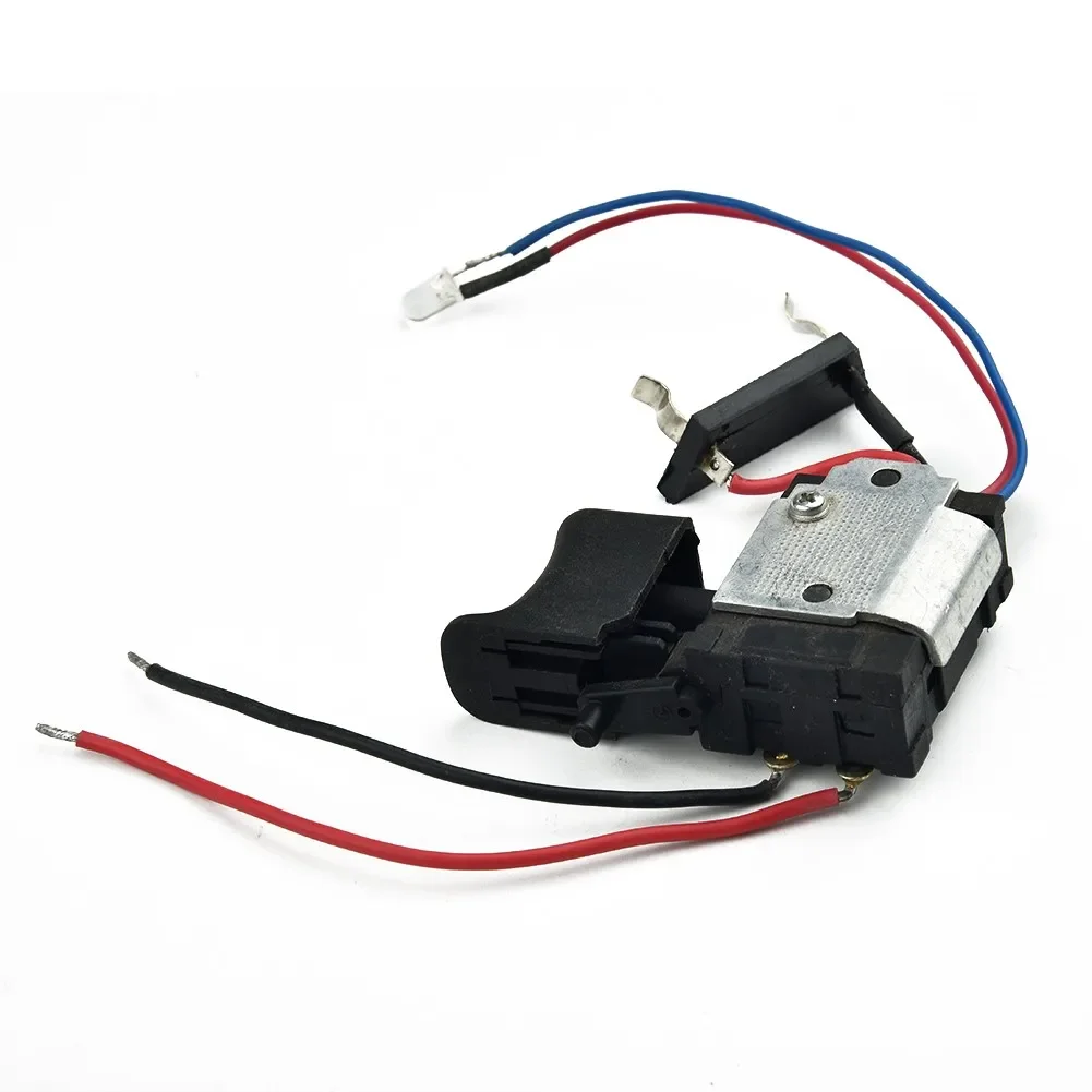 DC 7.2-24V Electric Drill Dustproof Speed Control Push Button Trigger Switch With Small Light Replacement Power Tools Accessory