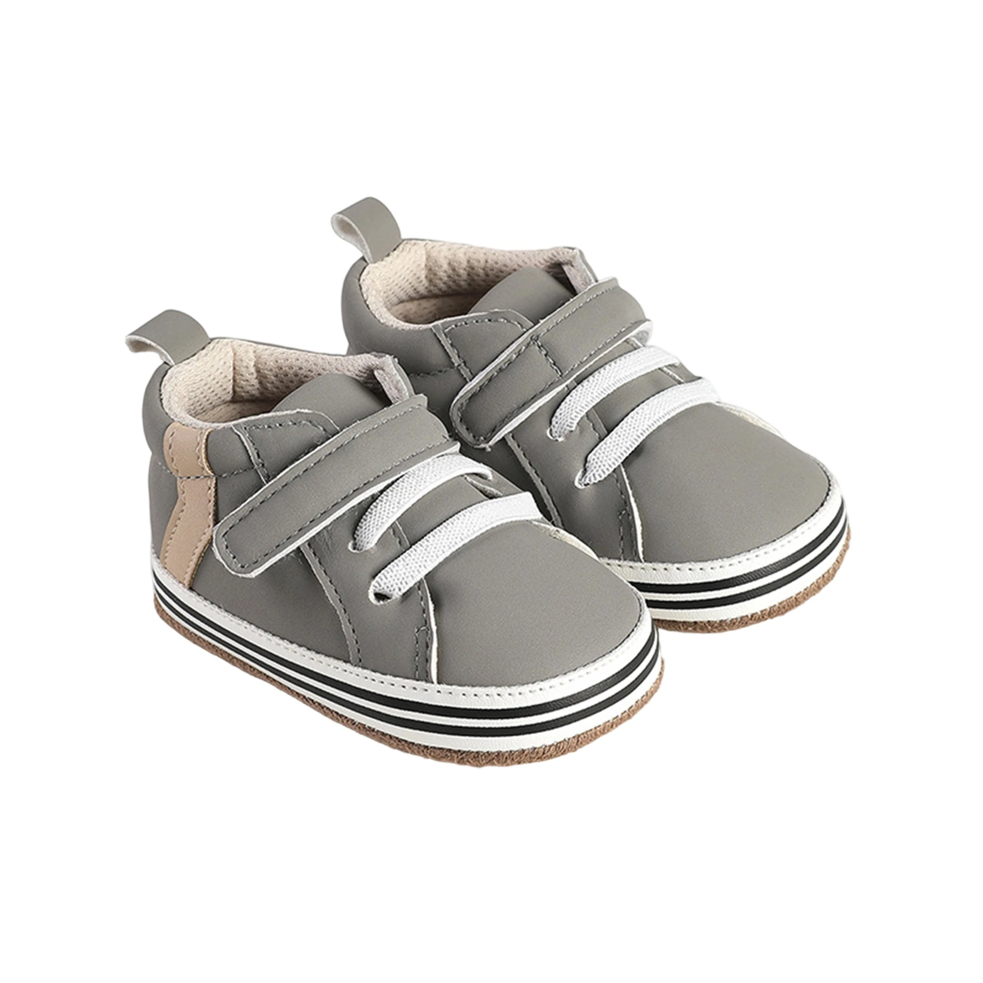 

Baby Boy First Walking Shoes Newborn Infant Lightweight Non Slip Soft Sole Contrast Color Patchwork Casual Shoes