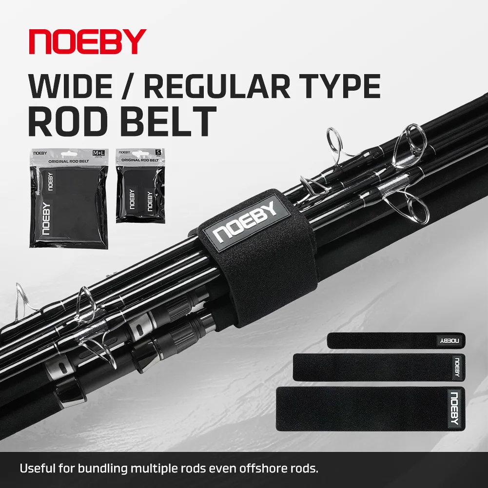 

Noeby New Fishing Rod Wrap Belt Secure With Velcro Tab Superdurable Neoprene Material Fixed Reel Multiple Rods Protection Strap