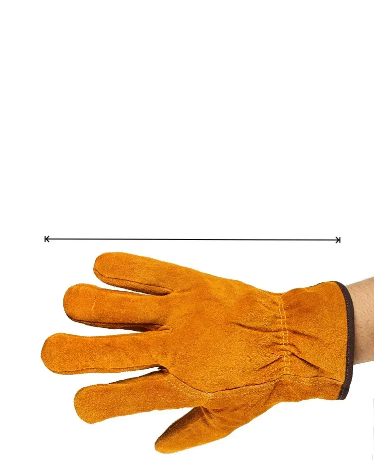 Work Gloves Cowhide Driver Security Protection Wear Safety Workers Welding Gloves for Men  Clothing Accessories Gloves