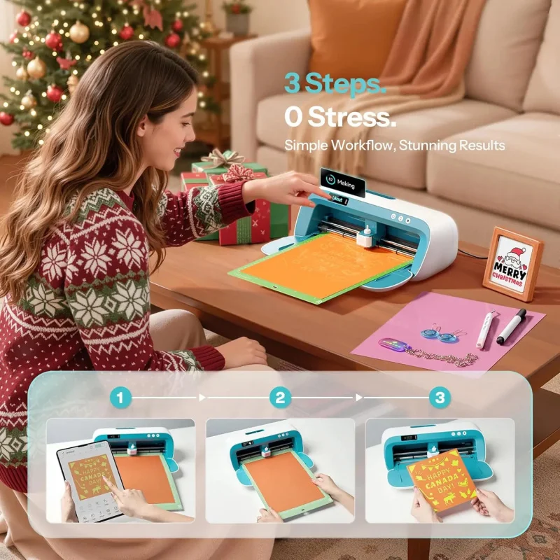 S41 Vinyl Cutter & Sticker Maker, Print Then Cut Starter Bundle for DIY Crafts / Room Decor