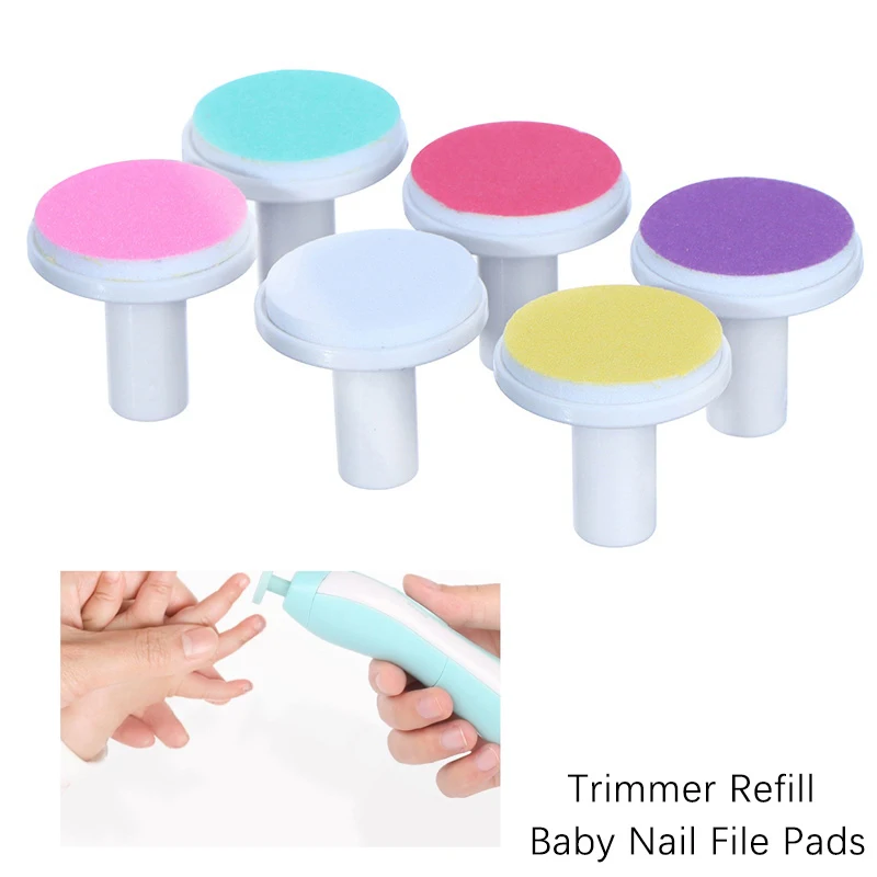 10Pcs Baby Nail File Pads Electric Nail Trimmer Replacement Pads Baby Nail Grinding Heads For Kid Newborn Infant Toddler