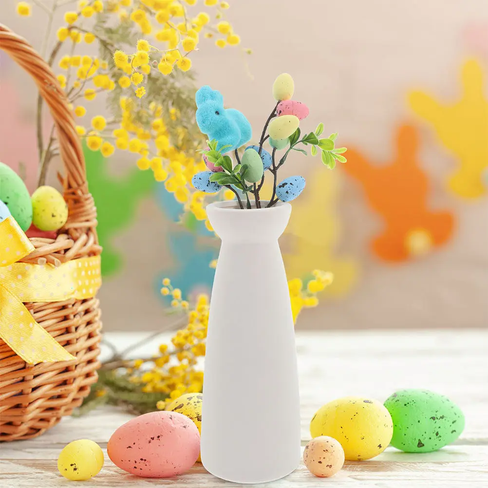 

2 шт. декоративных веток с пасхальными зайцами и пенопластовыми яйцами с вкраплениями для праздничного оформления стола и украшения весеннего фестиваля