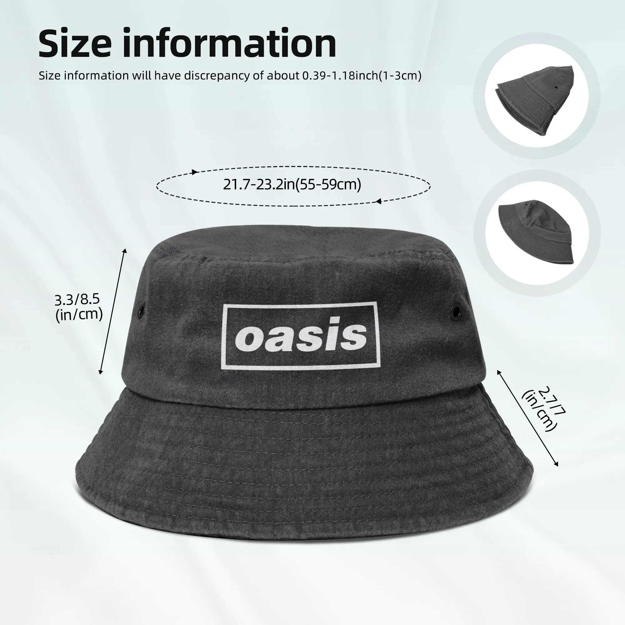 Unisex Bucket Hat O-Oasis Rock Band Logo Summer Travel Headwear