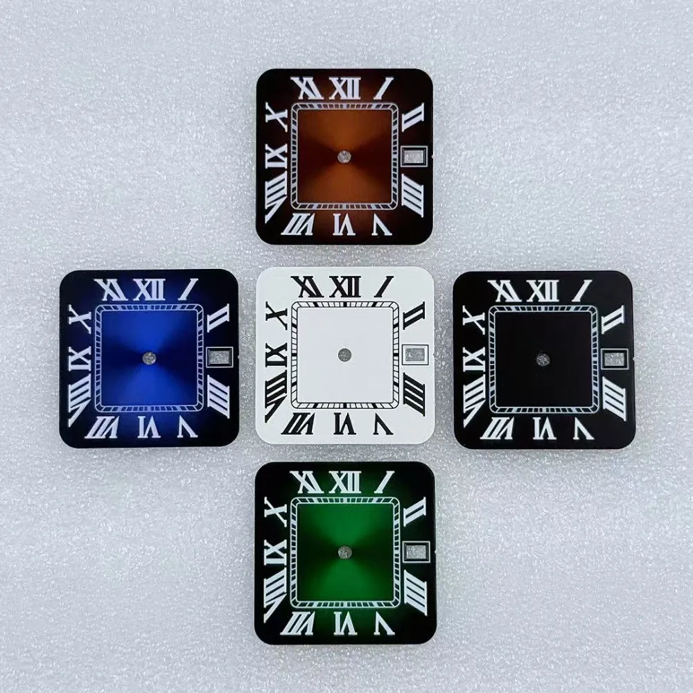 

27mm NH35 Dial Square for Roman Calendar Mechanical Watch Modified Suitable for NH35 Movement New Multiple Colors No Luminous